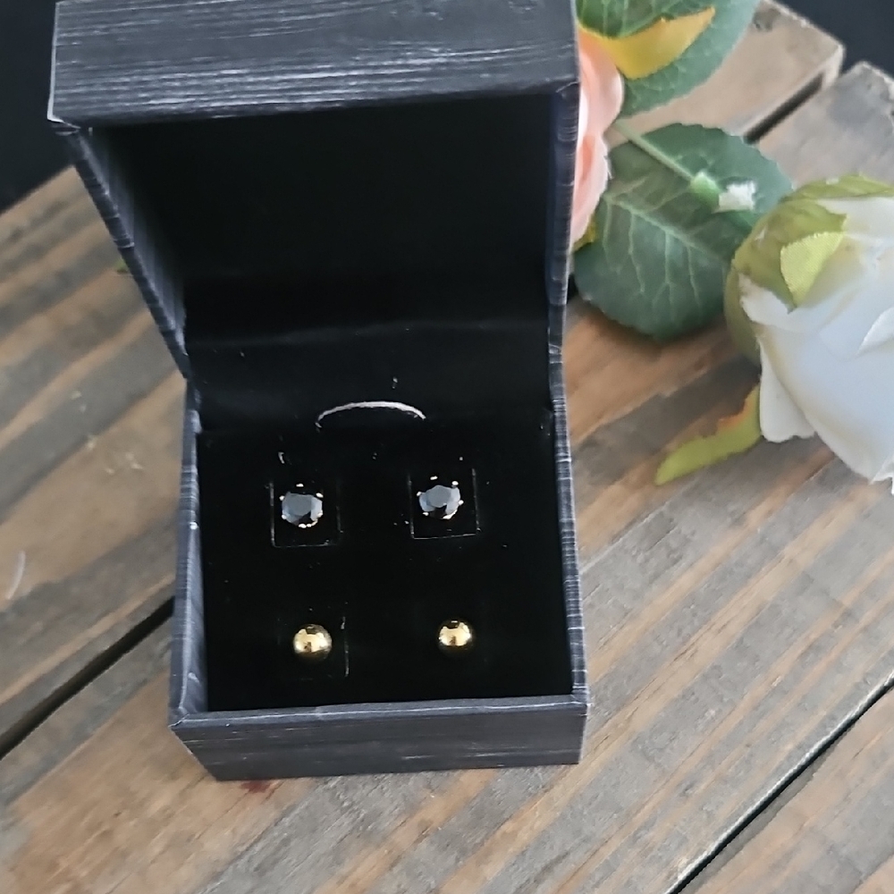 Sophisticated Black and Gold Earrings